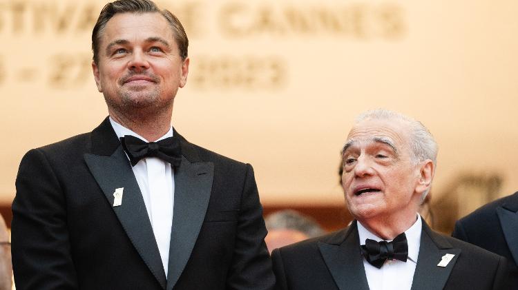 Leonardo DiCaprio e Martin Scorsese na exibição de 'Killers of the Flower Moon'