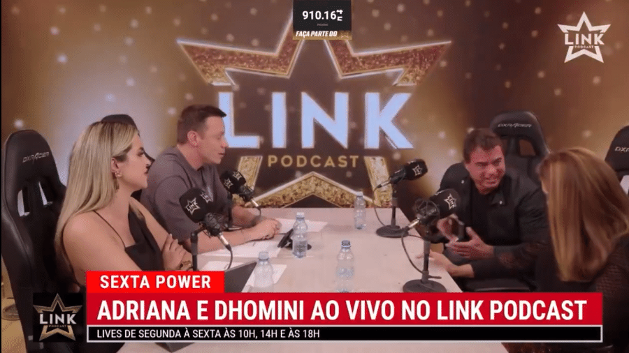 Adriana e Dhomini abandonam Link Podcast durante entrevista Adriana e Dhomini abandonam Link Podcast durante entrevista