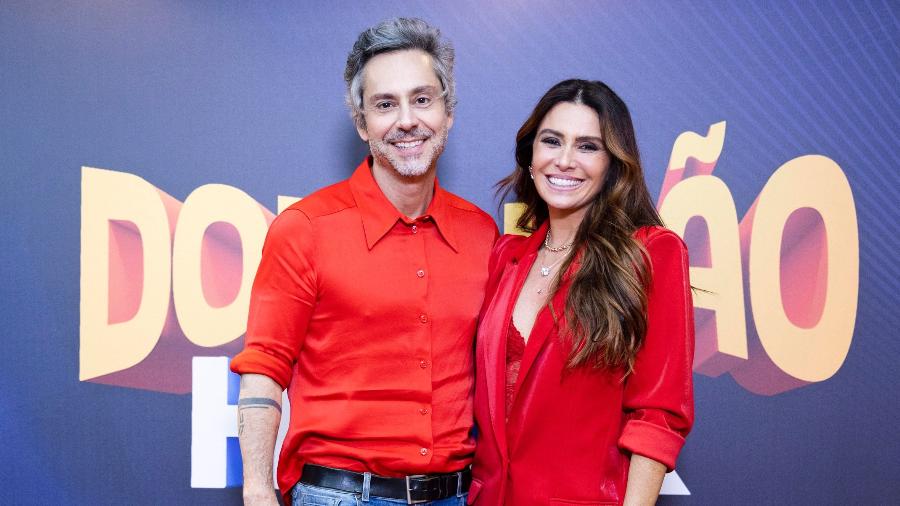 Alexandre Nero e Giovanna Antonelli no Domingão - Divulgação