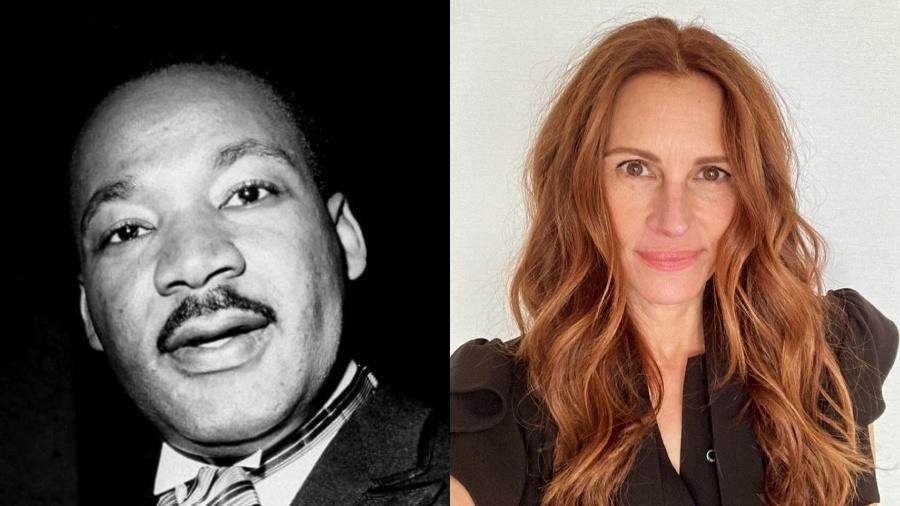 Martin Luther King pagou o parto de Julia Roberts - AFP e Reprodução/Instagram