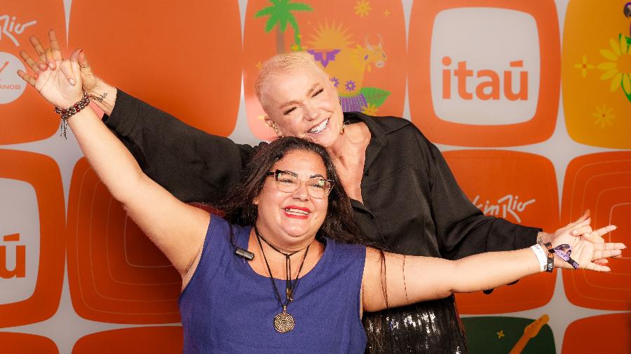 A fã Patrícia Veloso encontrou Xuxa no Rock in Rio