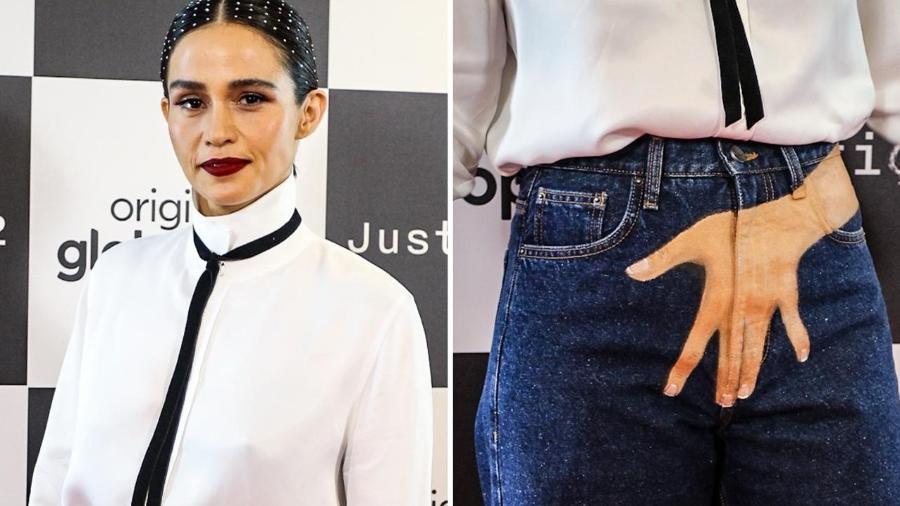 Nanda Costa usa calça inusitada em lançamento de nova série