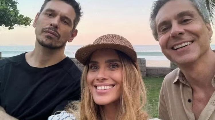 João Vicente Castro, Carolina Dieckmann e Alexandre Nero como Renato, Leila e Marco Aurélio em 'Vale Tudo'