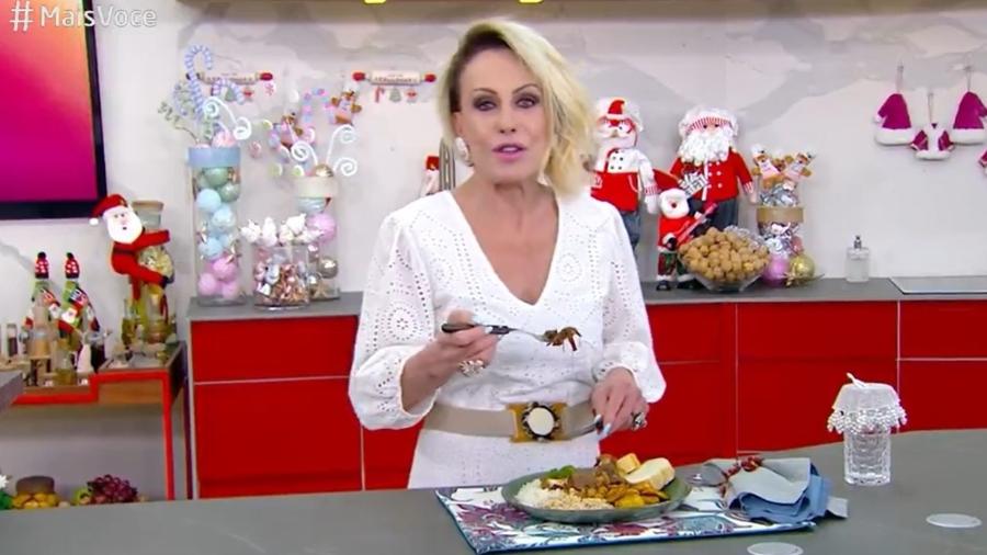 Ana Maria Braga reprisou receita com piadas ao lado de Louro José - Reprodução/TV Globo