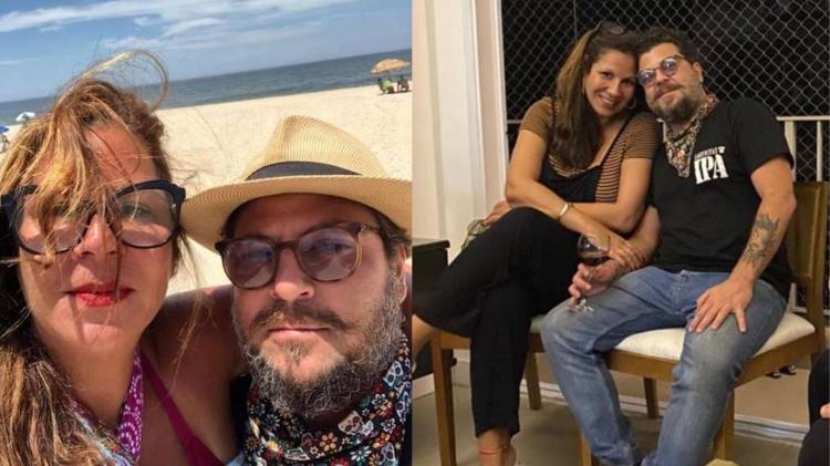 A atriz Carla Daniel e o companheiro, o músico Sérgio Stamile, morto em 2021