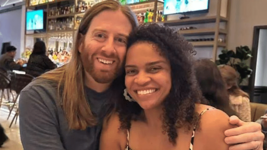 Bárbara Marques e o marido, Tucker May Bárbara Marques e o marido, Tucker May