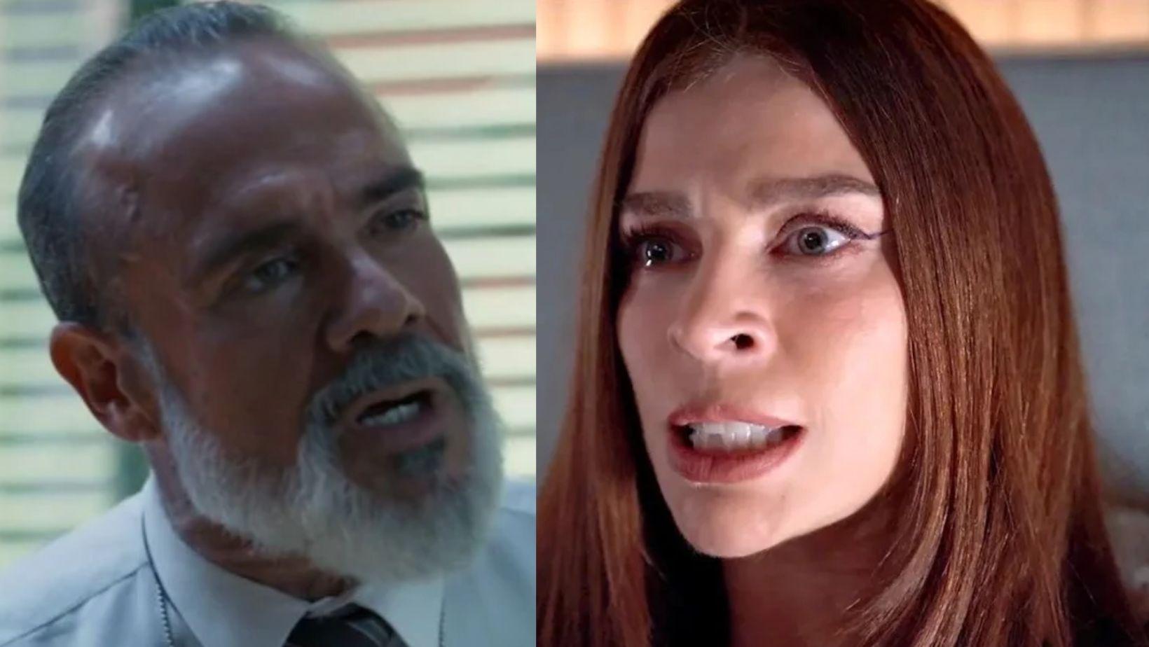 Delegado Jairo (André Matos) e Arminda (Grazi) em 'Três Graças' - undefined