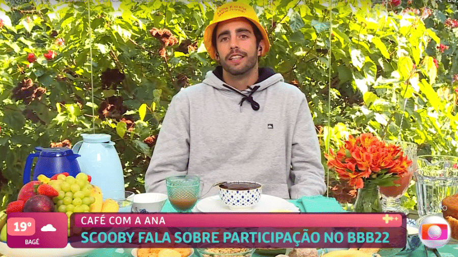 BBB 22: Pedro Scooby no Café com Eliminado do "Mais Você" (TV Globo) - Reprodução/TV Globo