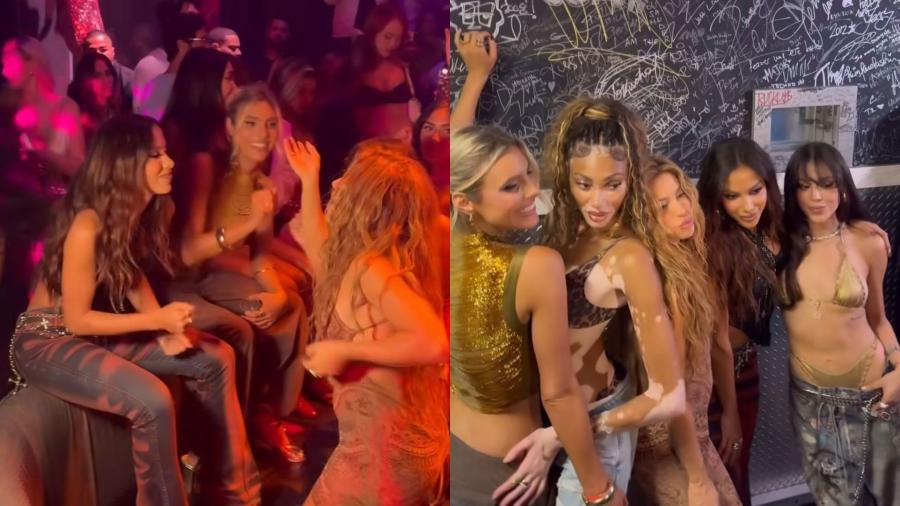 Shakira e Anitta curtiram balada em Miami e vídeo foi gravado; fãs especulam clipe