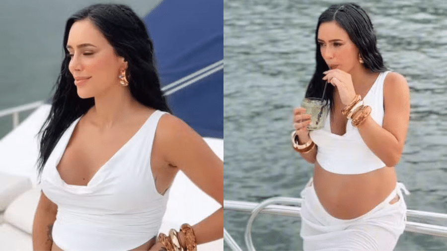 Bruna Biancardi em passeio de barco Bruna Biancardi em passeio de barco