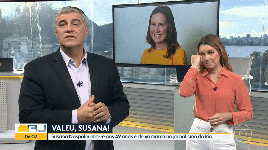 Susana Naspolini: Apresentadores do Bom Dia Rio se emocionam