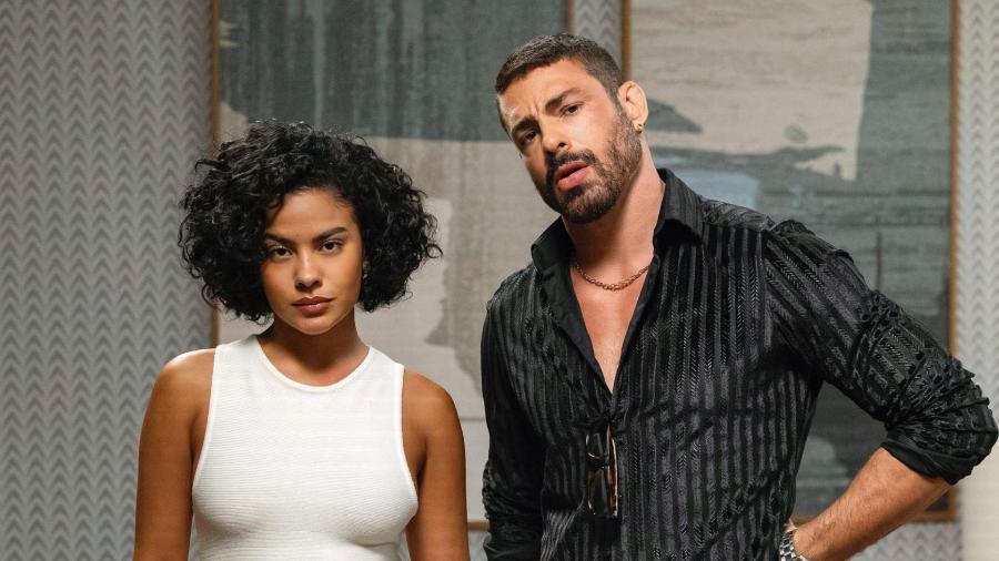 Fátima (Bella Campos) e César (Cauã Reymond) em 'Vale Tudo' Fátima (Bella Campos) e César (Cauã Reymond) em 'Vale Tudo'