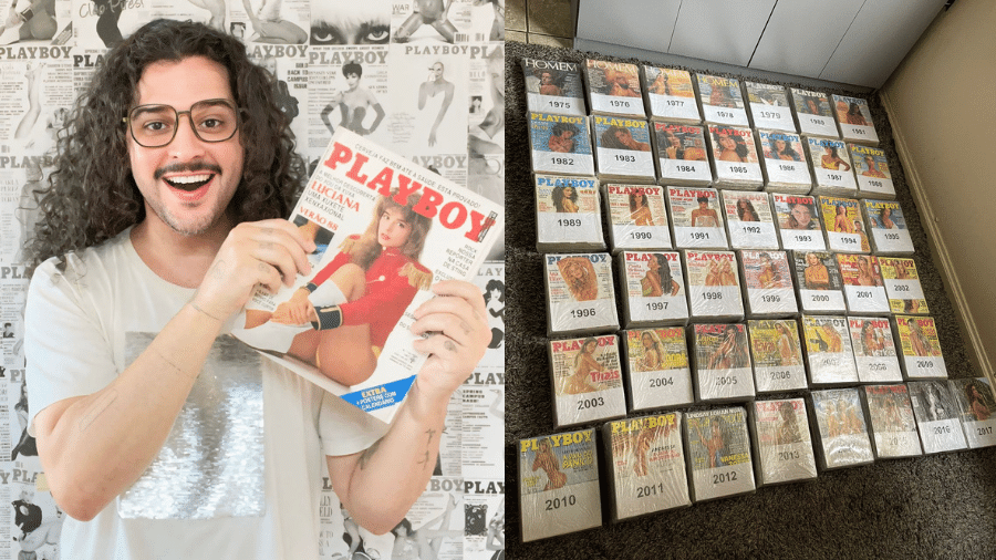 Lucas Hit colocou a venda coleção com mais de 900 itens da Playboy, incluindo edições raríssimas da revista