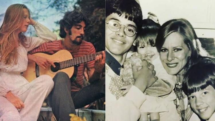 Lucinha Lins e Ivan Lins; ao lado, a atriz com os filhos Lucinha Lins e Ivan Lins; ao lado, a atriz com os filhos