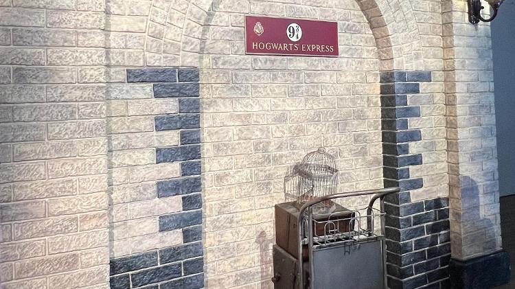 A plataforma 9 ¾ na 'Harry Potter: The Exhibition'