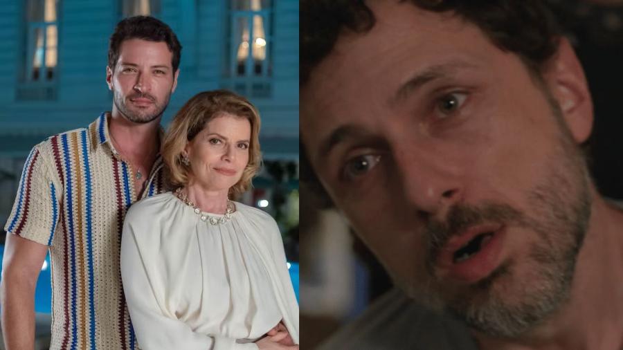 Walter (Lucas Lima) e Odete (Débora Bloch); ao lado, Leonardo (Guilherme Magon) em 'Vale Tudo' Walter (Lucas Lima) e Odete (Débora Bloch); ao lado, Leonardo (Guilherme Magon) em 'Vale Tudo'