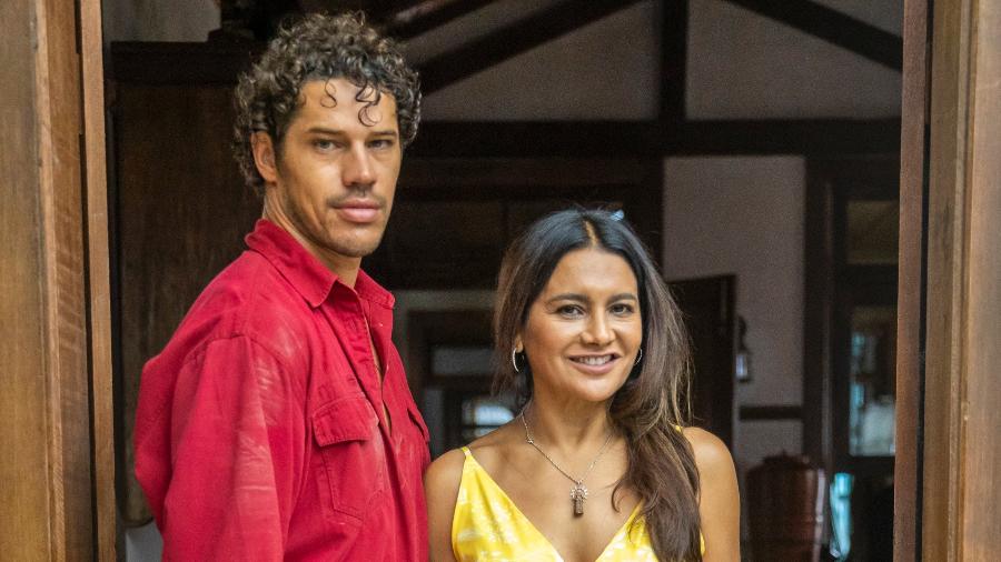 Mãe e filho: Filó (Dira Paes) e Tadeu (José Loreto) em "Pantanal" - Globo/João Miguel Júnior