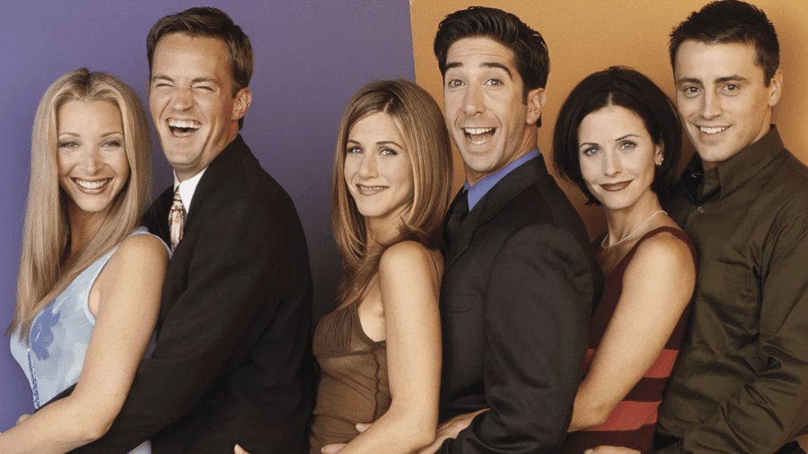 Matthew Perry e o elenco de 'Friends': Lisa Kudrow, Jennifer Aniston, David Schwimmer, Courteney Cox e Matt LeBlanc