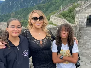 Mariah Carey curte viagem para China com os filhos antes de Rock in Rio