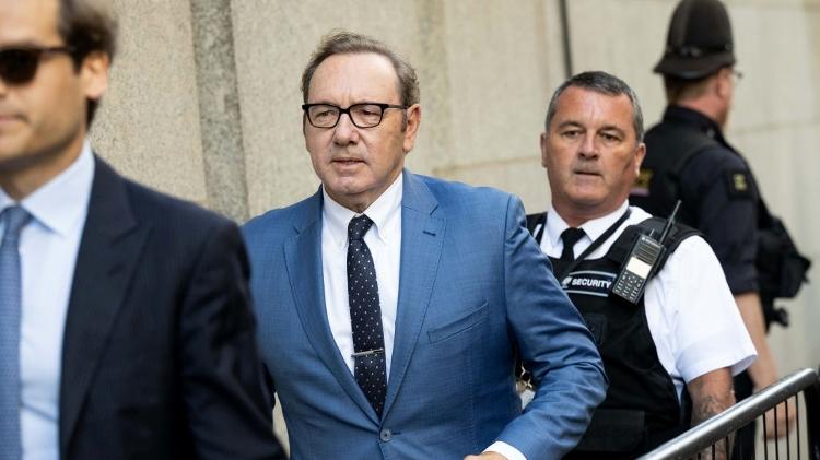 O ator Kevin Spacey chegando ao tribunal no sul de Londres para audiência - Jeff Spicer / Getty Images - Jeff Spicer / Getty Images