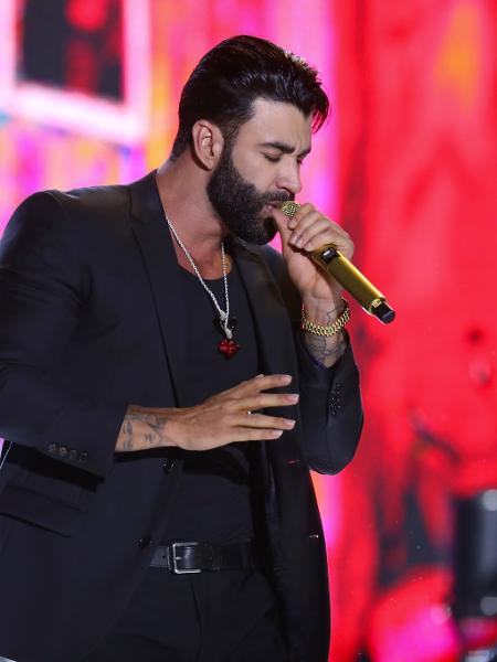 27.dez.21 - O cantor Gusttavo Lima durante show no Rio de Janeiro - Roberto Filho / Brazil News