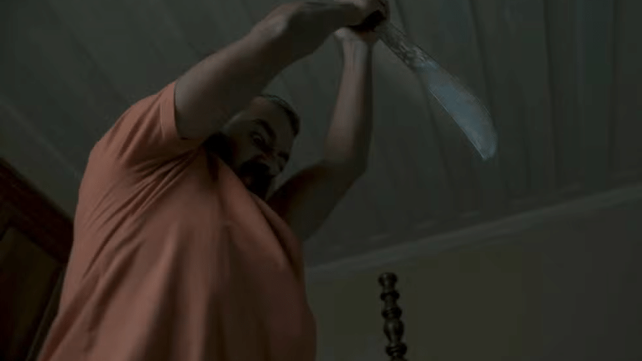 José Inocêncio (Marcos Palmeira) com o facão em "Renascer" - Divulgação/Globo