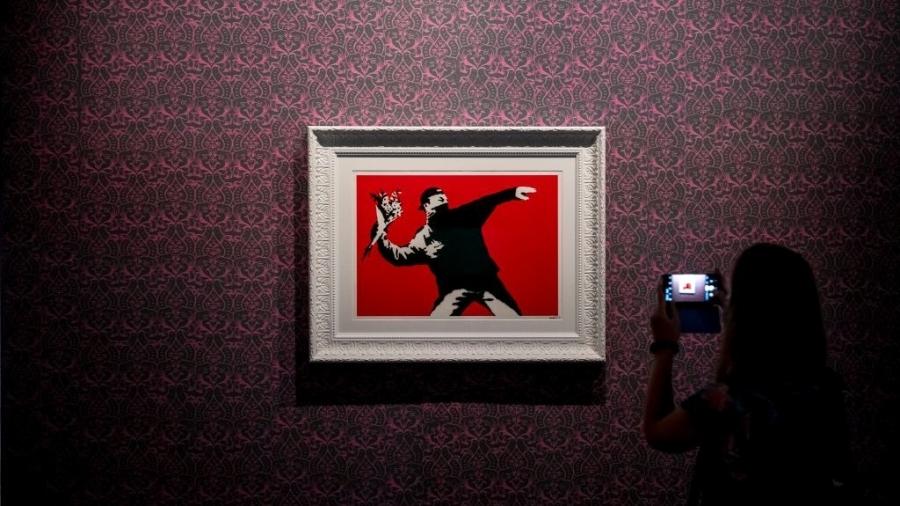 9.set.2020 - Visitantes em exposição de Banksy em Roma, na Itália - Antonio Masiello / Getty Images