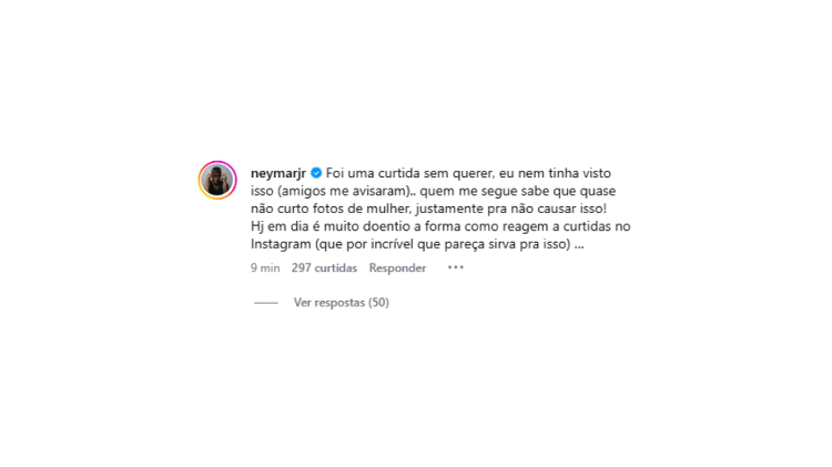 Comentário de Neymar