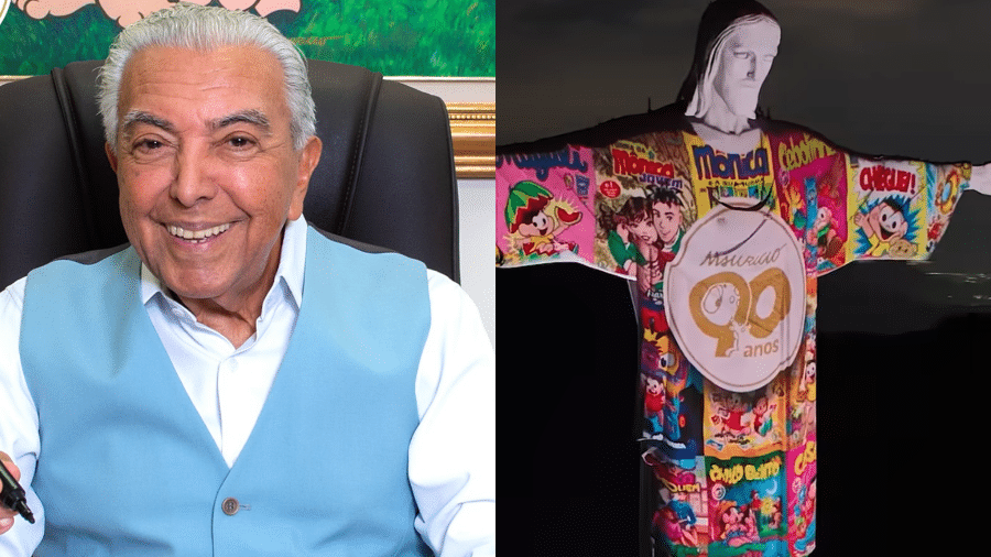 Mauricio de Sousa é homenageado com projeções no Cristo Redentor 2 Mauricio de Sousa ganha homenagens no Cristo Redentor