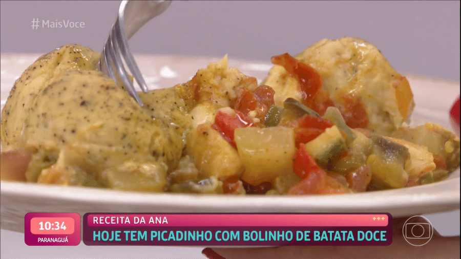 Mais Você: Ana Maria Braga fez picadinho de legumes com batata-doce - Reprodução/TV Globo