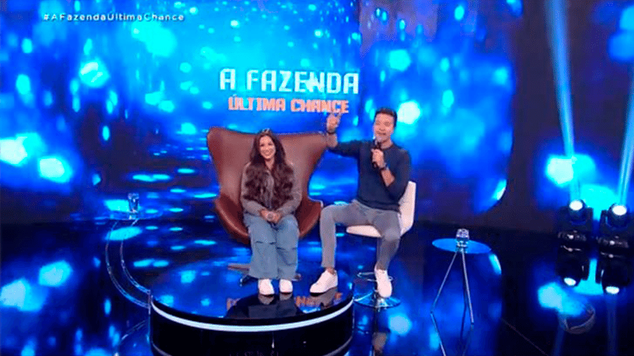 A Fazenda 2023: A eliminada Nathália participou do programa Hora do Faro - Reprodução/RecordTV