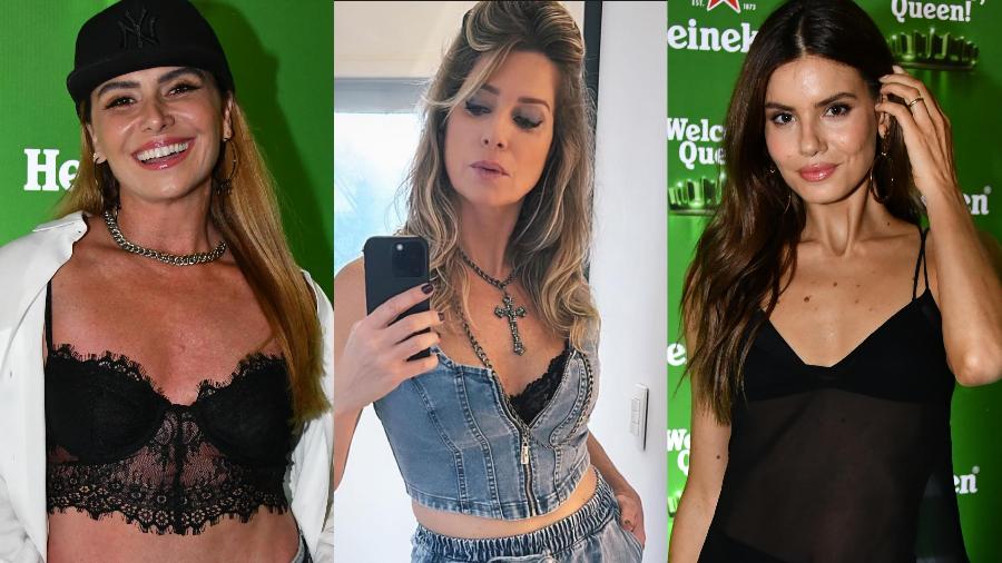 Giovanna Antonelli, Leticia Spiller e Camila Queiroz marcam presença no show de Madonna no Rio - RÔMULO GUIMARÃES/CS EVENTOS/ Reprodução/ Instagram @arealspiller