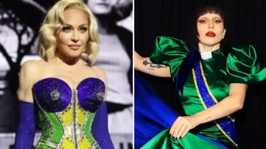 Madonna e Lady Gaga em suas apresentações em Copacabana - Reprodução/Instagram