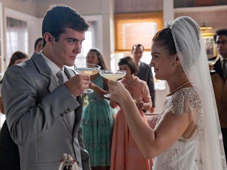 Edu (Caio Manhente) e Celeste (Débora Ozório) em "Garota do Momento" - Fábio Rocha/Globo