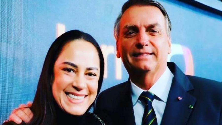 Silvia Abravanel e o presidente Jair Bolsonaro - Reprodução/Instagram