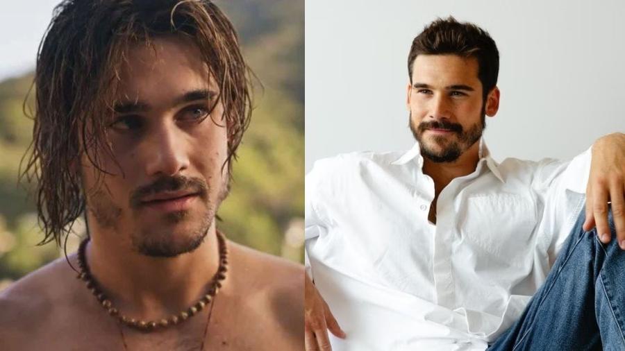 Nicolas Prattes antes e depois da mudança de Rudá em 'Mania de Você'