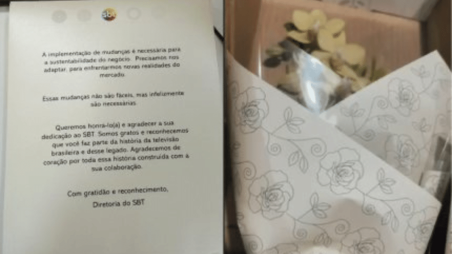 SBT enviou flores e uma carta para cerca de 200 funcionários demitidos