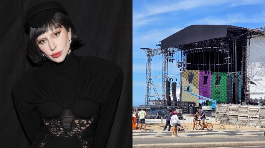 Convidados da área VIP do show de Lady Gaga em Copacabana terão cardápio especial - Reprodução/Instagram l Dan Delmiro/Agnews