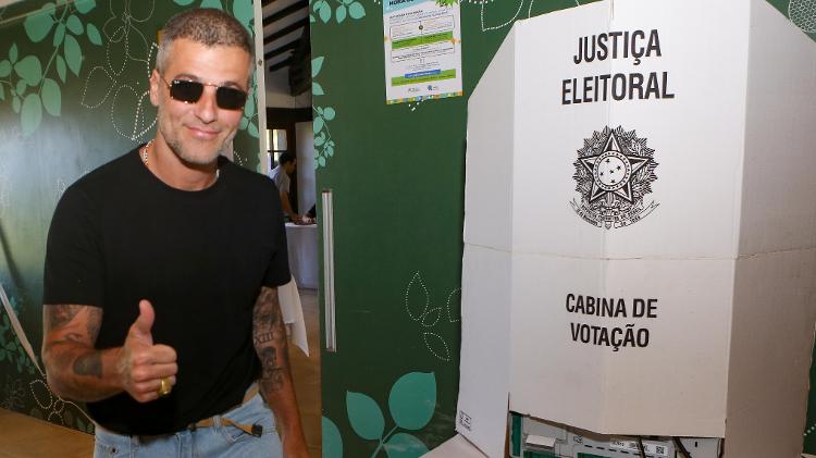 Bruno Gagliasso vota no Rio