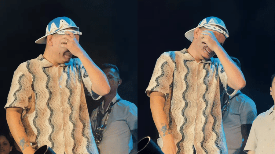 João Gomes se emocionou ao rever professora da infância João Gomes se emocionou ao rever professora da infância