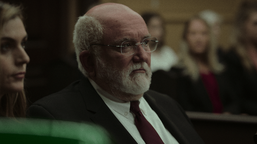 O ator Keith Boyle interpreta Donald Cline em reconstituição para o documentário "Pai Nosso?" - Netflix/Divulgação