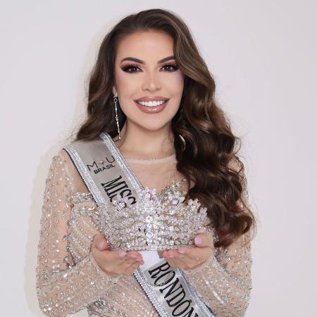 Angel Poncio, em ensaio quando era Miss Universe Rondônia 2024