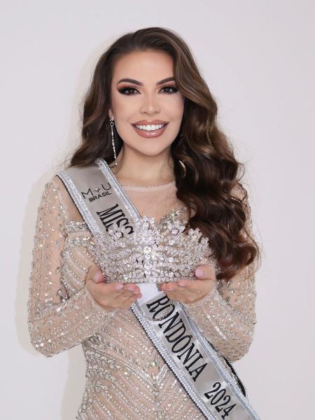 Angel Poncio, em ensaio quando era Miss Universe Rondônia 2024