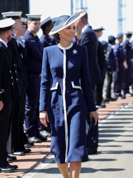 Kate Middleton na cerimônia de batismo do navio HMS Glasgow Kate Middleton na cerimônia de batismo do navio HMS Glasgow