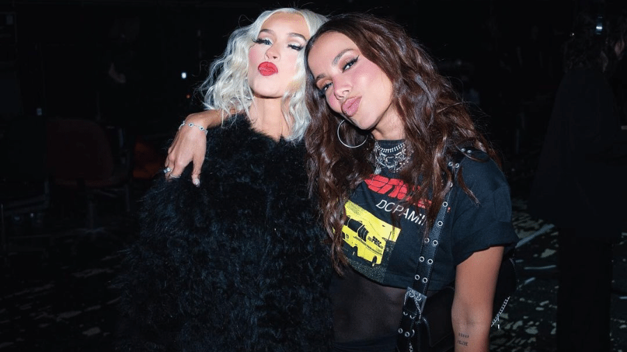 O encontro de Christina Aguilera e Anitta