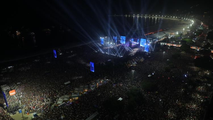 Praia de Copacabana lotada durante show de Madonna Praia de Copacabana lotada durante show de Madonna