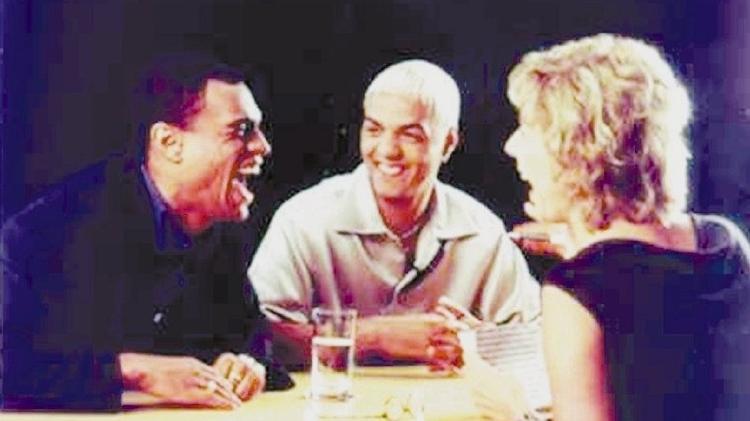 Denilson e Belo no programa 'De Frente com Gabi' (SBT) em 1999