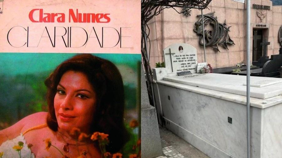 Túmulo de Clara Nunes tem argolas de bronze furtadas  - Reprodução/Facebook 