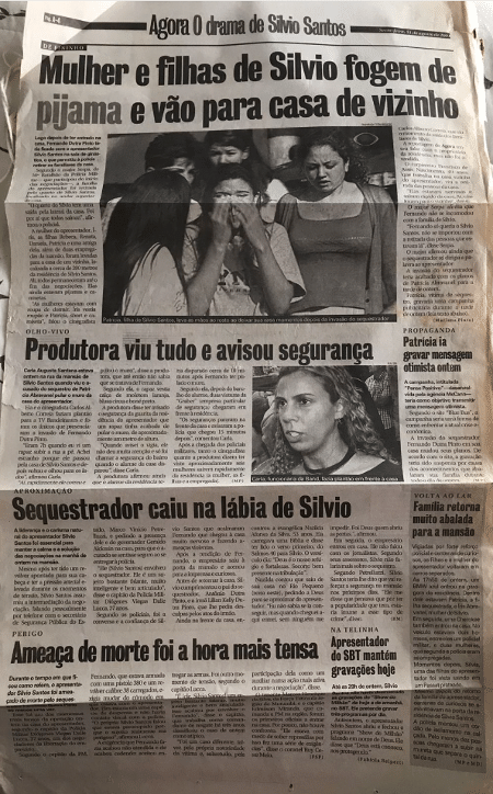 Recorte do jornal Agora publicado em 2001 e que traz o relato de Carla