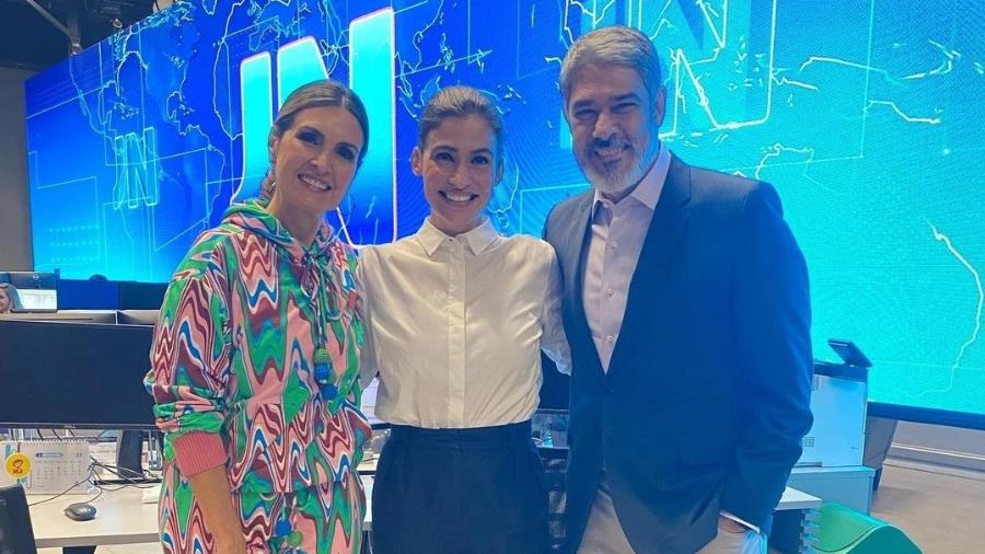 Fátima Bernardes visita bastidores do Jornal Nacional (Globo)  - Reprodução/Instagram/JN